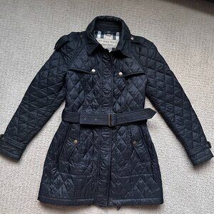 Burberry Brit Black Quilted Coat - EUC - M